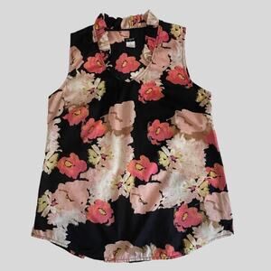 J.Crew Multi Floral Sleeveless Blouse Womens Size 6